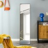 PAGED Rectangle Full Length Mirror,Leaning Floor Full Body Mirror with Solid Wood Frame,Suitable for Bedroom or Cloakroom - 2 of 4