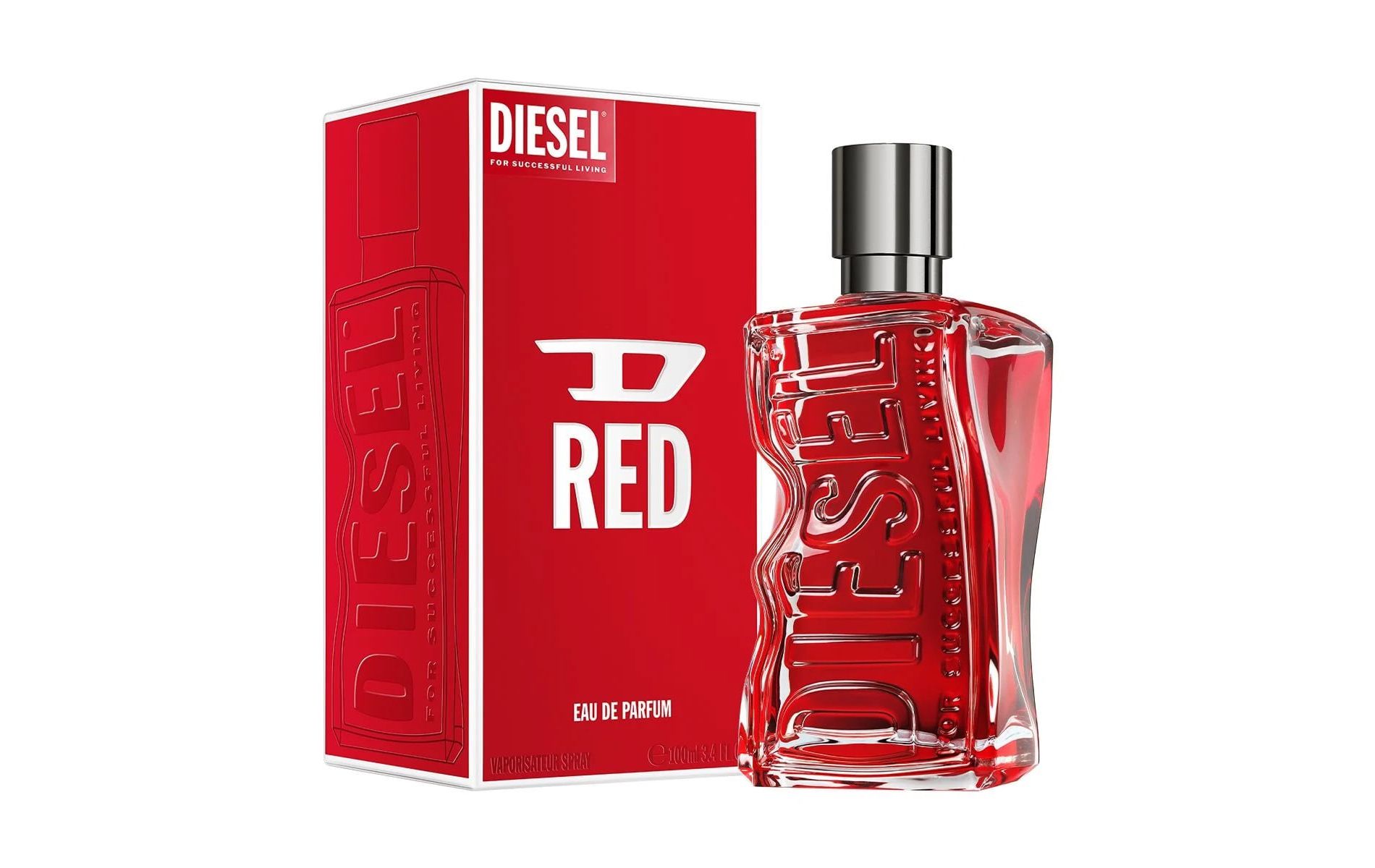 Diesel D Red Eau de Parfum (EDP) Spray for Men & Women 3.4 fl oz - Long-Lasting Warm Spicy Unisex Fragrance