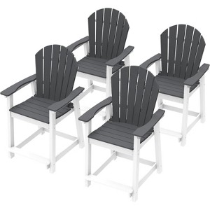 BI&SEA outdoor high Adirondack chair,terrace bar high back stool,400 pounds,widened armrests,garden all-weather outdoor balcony chair - 1 of 4