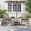 vidaXL 3 Piece Bistro Set with Cushions Gray Poly Rattan Acacia Wood - 3 of 4