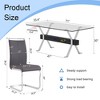 NicBex Dining Table Set for 6 Elegant Tempered Glass Rectangular Table with 6 PU Chairs for Kitchen - 4 of 4