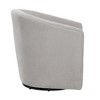 Swivel Ultra-Soft Performance Fabric Barrel Chair with 360-Degree Swivel, Removable Cushion, and Barrel Back Design - 3 of 4