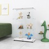 MAYEERTY Two Door Glass Display Cabinet 3 Shelves Floor Standing Curio 49.3x31.7x14.3 Inches Living Room Bedroom Office White - 4 of 4