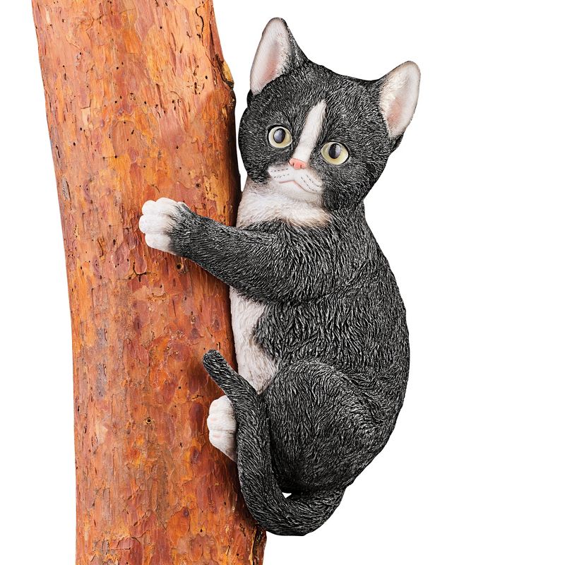 Collections Etc Hand-Painted Keyhole Hanger Climbing Kitty Tree Statue, 1 of 4