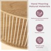 Brafab Natural Fiber Rope 3-Piece Coffee Table Set,Round Wooden Rattan Coffee Table and Two End Side Table for Home Offic - 3 of 4