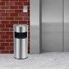 4.5 Gallon Trash Can, Commercial Stainless Steel Ashtray Garbage Can with Removable Inner Bucket, Waste Bin Container with Lid for Indoor Outdoor - 2 of 4