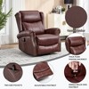 Heat Massage Recliner Chair with Rocker & 360° Swivel, Manual Handle, Fabric Upholstery for Living Room - 2 of 4