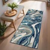 2x6 Abstract Machine Washable Runner Rug For Kitchen Stain Resistant Throw Carpet With Non-Slip Backing Low Pile Floor Cover For Hallway Entryway - 4 of 4