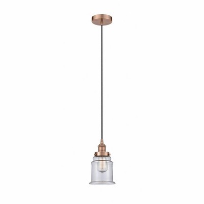 Canton - 1 Light Mini Pendant In Industrial Style-11 Inches Tall and 6 Inches Wide