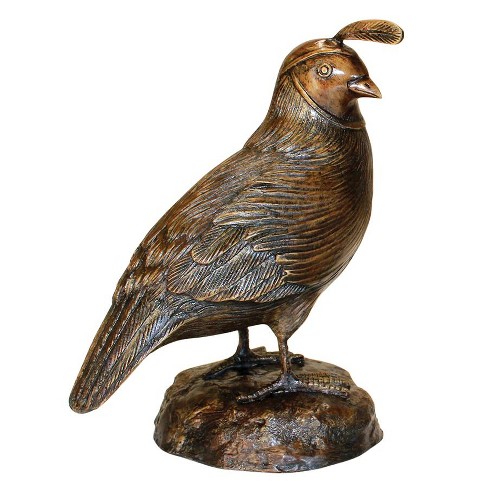 Design Toscano Female California Quail Solid Cast Bronze Garden Statue ...