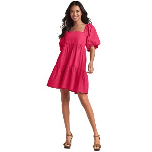 VENUS Womens Puff Sleeve Mini Dress - 1 of 4