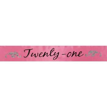 Elope Birthday Sash "Twenty-One" Hot Pink One Size