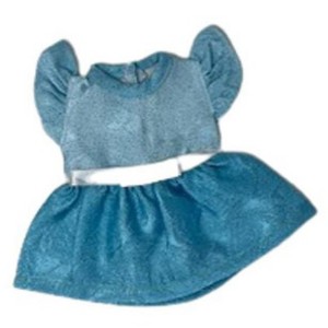 Doll Clothes Superstore Blue Sparkle Dress Fits 12 Inch Baby Alive And Little Baby Dolls - 1 of 4