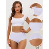 Allegra K Women's Elastic High-Waisted Unlined Breathable No-Show Hipster Underwear - 3 of 4