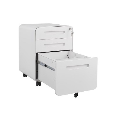 NicBex 3 Drawer Rolling File Cabinets with Lock for Home Office Letter/Legal/A4/F4