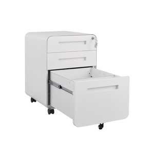 NicBex 3 Drawer Rolling File Cabinets with Lock for Home Office Letter/Legal/A4/F4 - 1 of 4