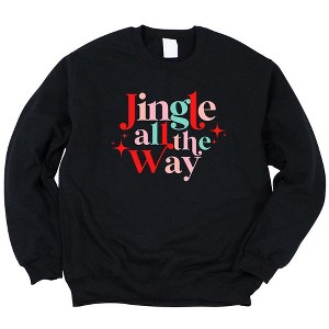 Simply Sage Market Women's Graphic Sweatshirt Jingle All The Way Colorful Stars - 1 of 3