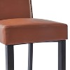 PAGED Upholstered Bar Stools Set of 2, PU Faux Leather Counter Stools with Padded Seat for Kitchen Island, Dining Room - 4 of 4