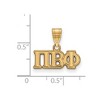 Black Bow Jewelry 14k Yellow Gold Plated Sterling Silver Pi Beta Phi Greek Life Medium Pendant - 2 of 3