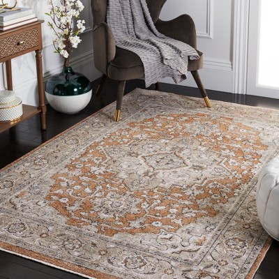 Elegant Gray Square Synthetic Hand-Knotted Area Rug - 5'3"