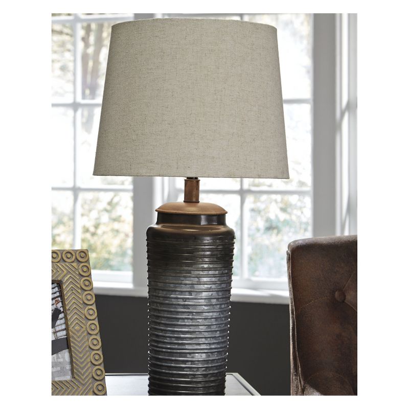 Norbert Metal Set Of 2 Table Lamp Gray  - Signature Design by Ashley, 2 of 4