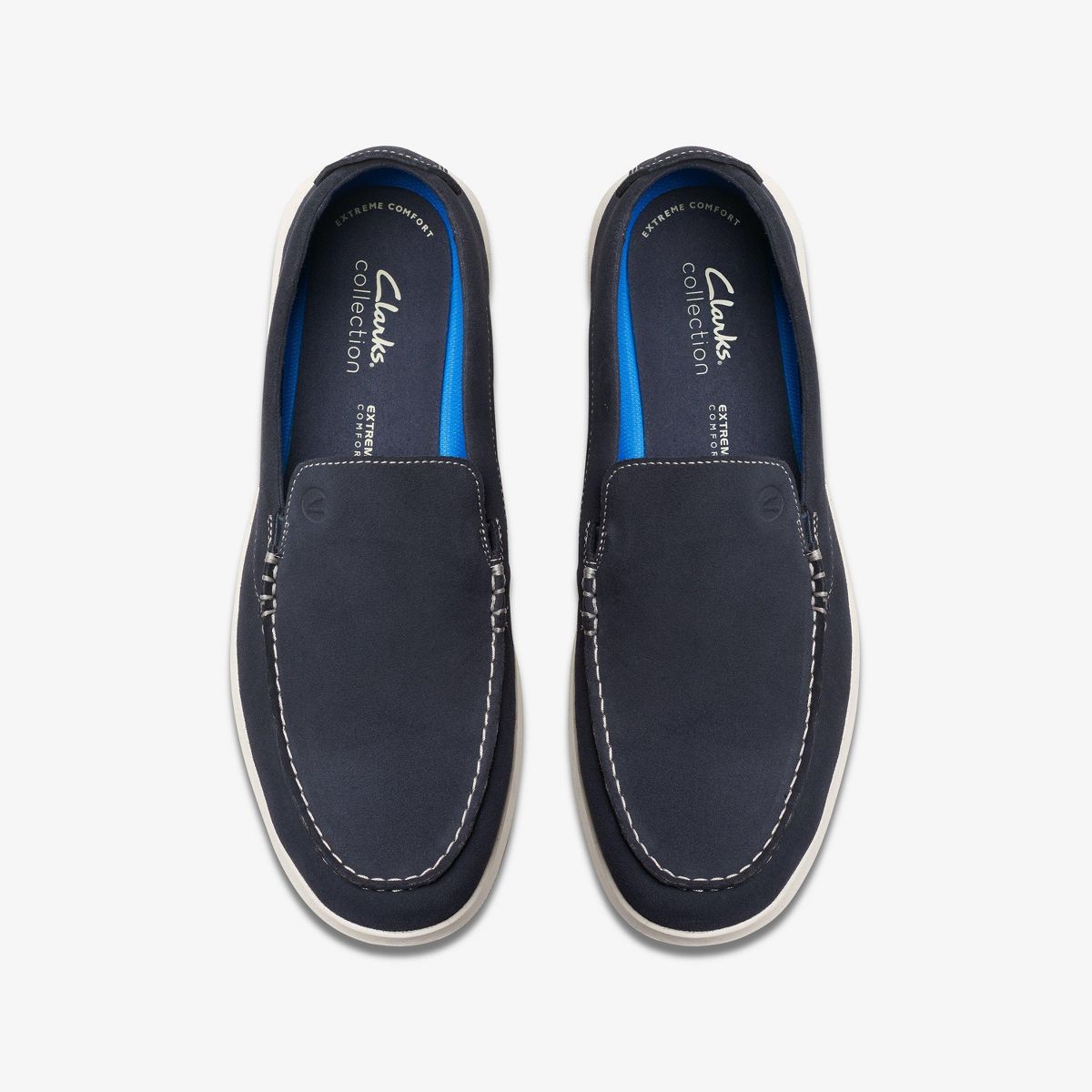 Clarks Mens Flexway Step Navy Suede Shoes - thumbnail 6