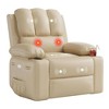 Oversized Swivel Recliner Chair with Heat & Massage - 360° Rotation Manual Rocking Chair - 2 of 4