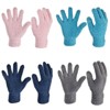 Unique Bargains Dusting Cleaning Gloves Microfiber Mittens for Plant Blinds Lamp Window Blue Dark Blue Gray Pink 4 Pairs 1 Set - 4 of 4