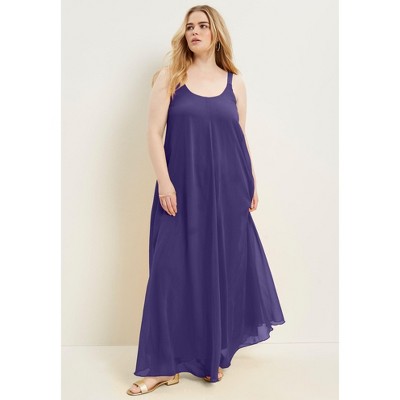 June + Vie by Roaman's Women's Plus Size Swing Maxi Dress