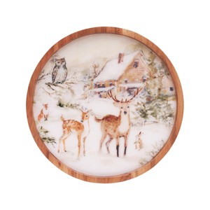 Gallerie II Winter Woodlands Acacia Wood Decorative Tray - 1 of 4
