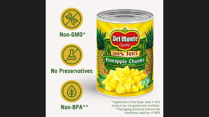 Del Monte Pineapple Chunks in 100% Juice 20oz, 2 of 6, play video