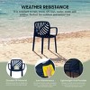 WestinTrends Playa Outdoor Modern Stackable Patio Dining Armchairs (Set of 2) - 3 of 4