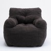 Vatros Teddy Fabric Tufted Foam Bean Bag Chair With Teddy Fabric - 3 of 4