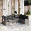 vidaXL 8 Piece Patio Sofa Set with Cushions Gray Poly Rattan - without storage - 2 of 4