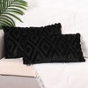 Unique Bargains Shaggy Plush Faux Fur Throw Patterned Pillow Covers 2 Pcs - 2 of 4