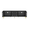 Grungis 2 Drawers TV Stand with Cabinets and Fluted Glass Doors for TVs Up to 80 Inch,Console Table with Metal Handles for Living Room - 4 of 4