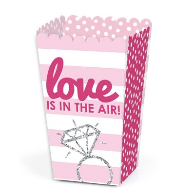 Big Dot of Happiness Bride-to-Be - Bridal Shower & Classy Bachelorette Party Favor Popcorn Treat Boxes - Set of 12