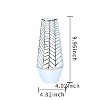 Gulches White Ceramic Vase with Gold Geometric Accents - Chic Home Decor - 2 of 4
