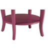 Okak 18"W Round Coffee Table with 1 Layer of Storage Sofa Couch Table for Small Spaces, Purple - 3 of 4