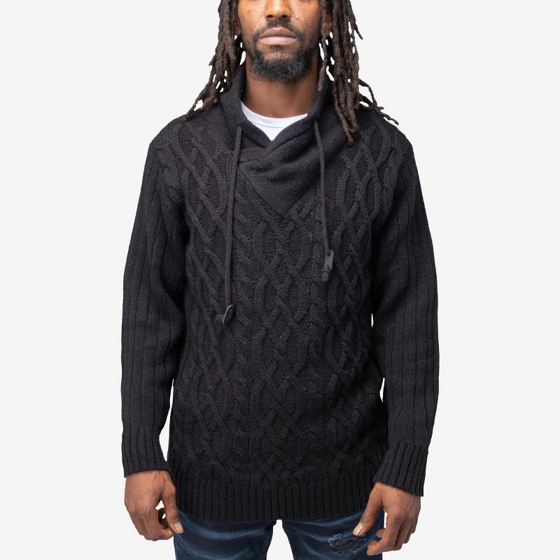 XRAY Men's Cable Knit Cowl Neck Sweater, 1 of 6