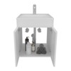 SEVOBAL Bathroom Vanities Wall Mounted Vanities with Two Drawers and Open Shelf 60cm for Bathroom Storage, White, 24.8"*22.83"*11.81" - 4 of 4