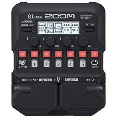 Zoom G1 FOUR Guitar Multi-Effects Processor Pedal, With 60+ Built-in effects
