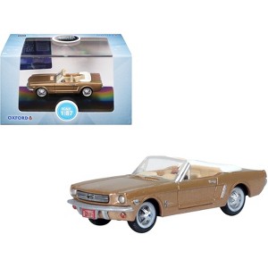 1965 Ford Mustang Convertible Prairie Bronze Metallic 1/87 (HO) Diecast Model Car by Oxford Diecast - 1 of 4