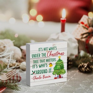 It's Not What's Under The Christmas Tree That Matters Christmas Decor Farmhouse Christmas Santa Artwork Decor - 1 of 3