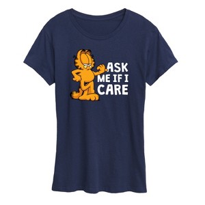Women's - Garfield - Ask Me If I Care Short Sleeve Graphic T-Shirt - 1 of 4