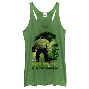 Women's Marvel Avengers: Infinity War Hulk View Racerback Tank Top - 1 of 3