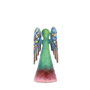 Slickblue Handcrafted 4" Painted Steel Angel, Perfect Holiday Decoration for Table or Mantle - 1 of 3