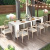 Okak 118.11IN Multifunctional Long Extendable Dining Table, Folding Table Set for 6 Person, Kitchen Table for Living Room, Dining Room - 2 of 4