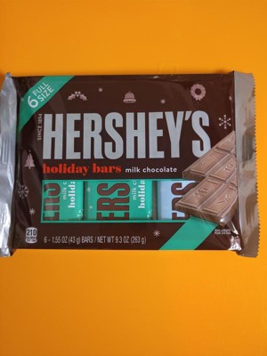 HERSHEY'S Milk Chocolate Candy Bars, 9.3 oz, 6 pack