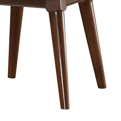 24'' Round White Marble and Walnut Wood End Table